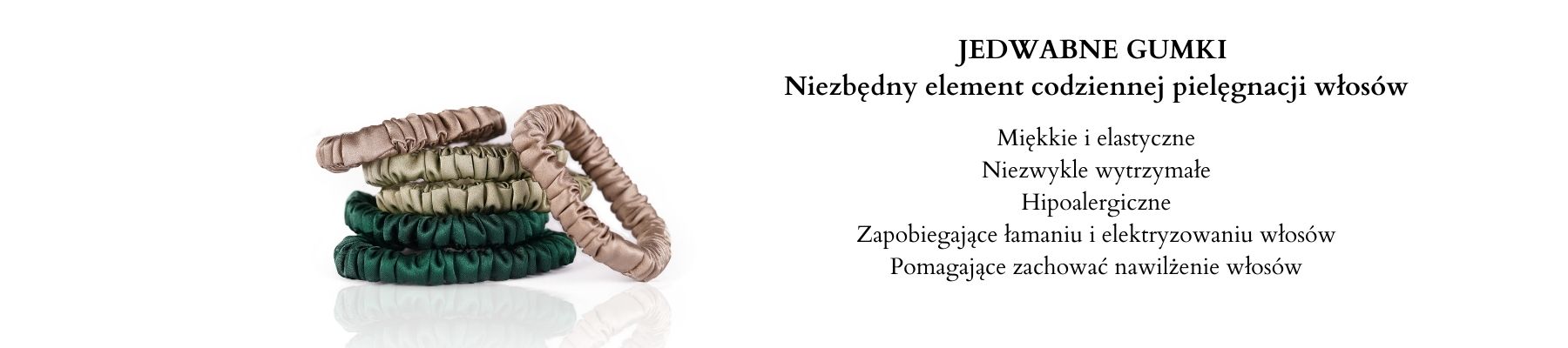 Jedwabne gumki do włosów